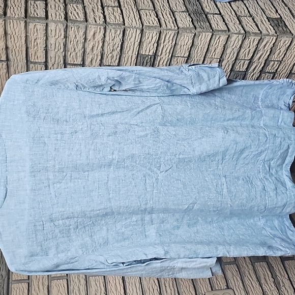 Lands End Long Ladies Top 100% Linen Never Worn SZ S Has Pockets - Picture 6 of 11